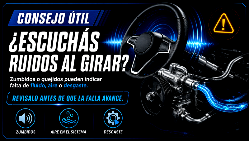 Consejo sobre ruidos al girar el volante